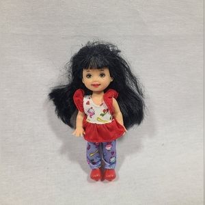 Barbie Doll Kelly  1994 Vintage- Black hair green eyes